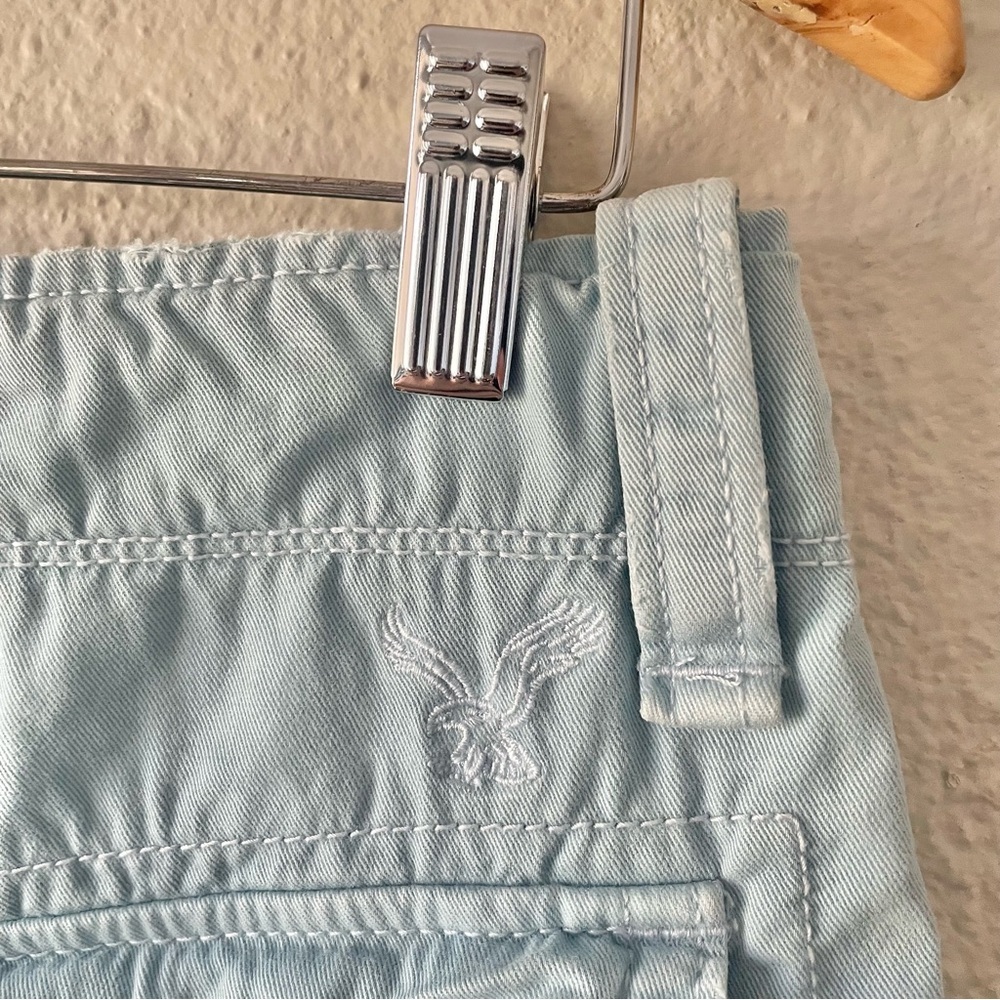 Y2K 2000s American Eagle Cargo Shorts Mens 30 Blue Preppy Paratrooper Classic - Picture 10 of 16